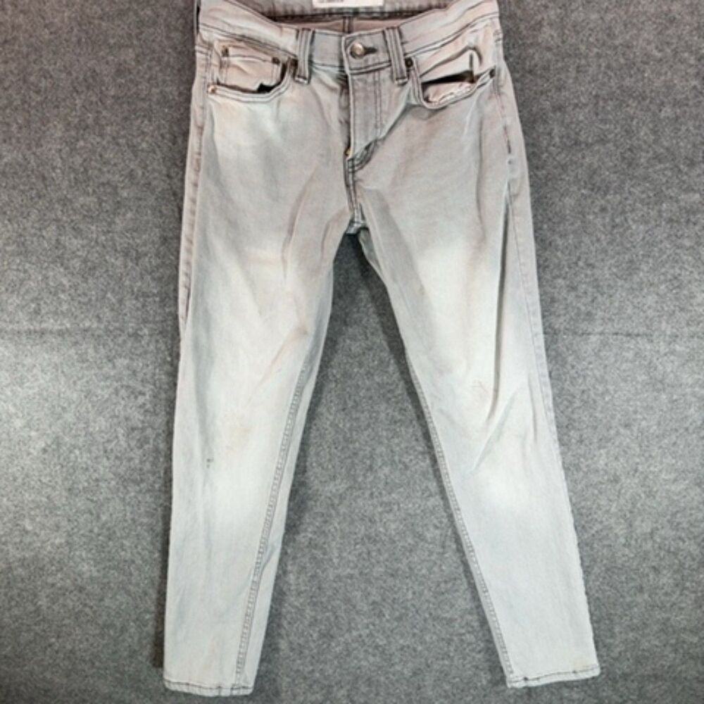 Signature by Levi's Slim Gray Wash Jeans - Faded Distressed Look